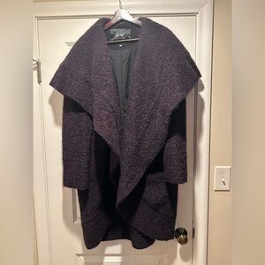 ZAC Zac Posen Rich Plum Wool Coat